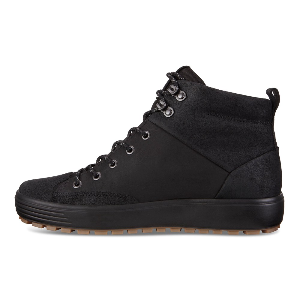 Botas Hombre - ECCO Soft 7 Tred Gtx Altos - Negros - ITG180425